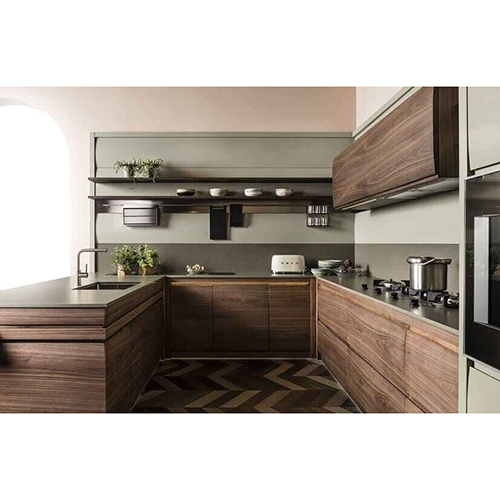 Residential U Shaped Modular Kitchen - Feature: Easy To Clean