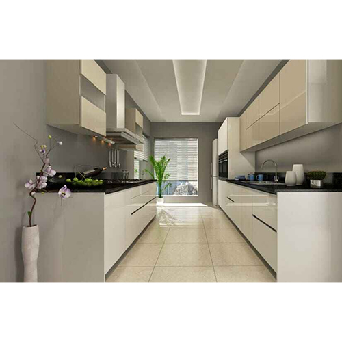 Modern Parallel Shaped Modular Kitchen - Feature: Easy To Clean