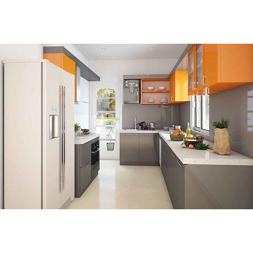 Modern Parallel Shaped Modular Kitchen - Feature: Easy To Clean