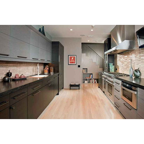 Residential Parallel Shaped Modular Kitchen - High-quality Wood, Durable Pp Plastic, Sturdy Aluminum , Easy-to-clean Design With Drawer Basket Storage