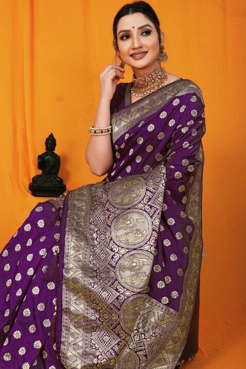 Handloom Sarees - Silk Material, 5 Vibrant Colors | Designer Zari Work For Special Occasions