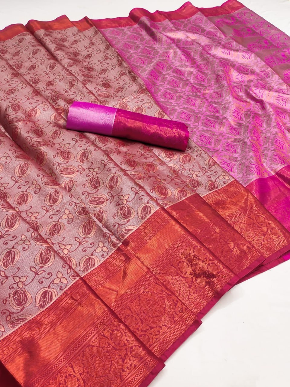 Hand Woven Sarees - Silk Material, Multicolour Hand Print Design | Traditional Occasion, Unique Work Type