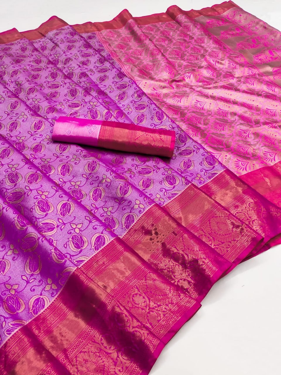 Hand Woven Sarees - Silk Material, Multicolour Hand Print Design | Traditional Occasion, Unique Work Type