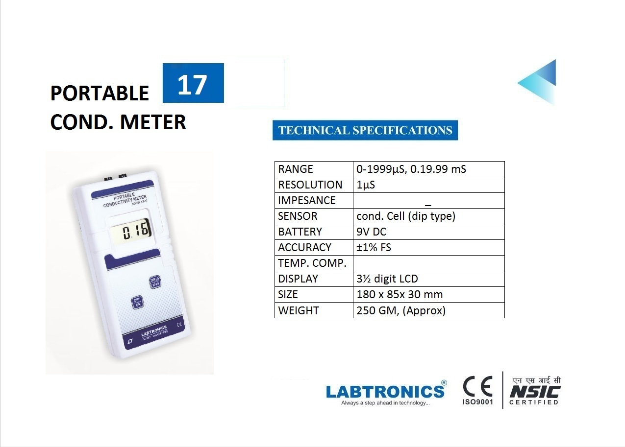Lt-17 Portable Conductivity Meter
