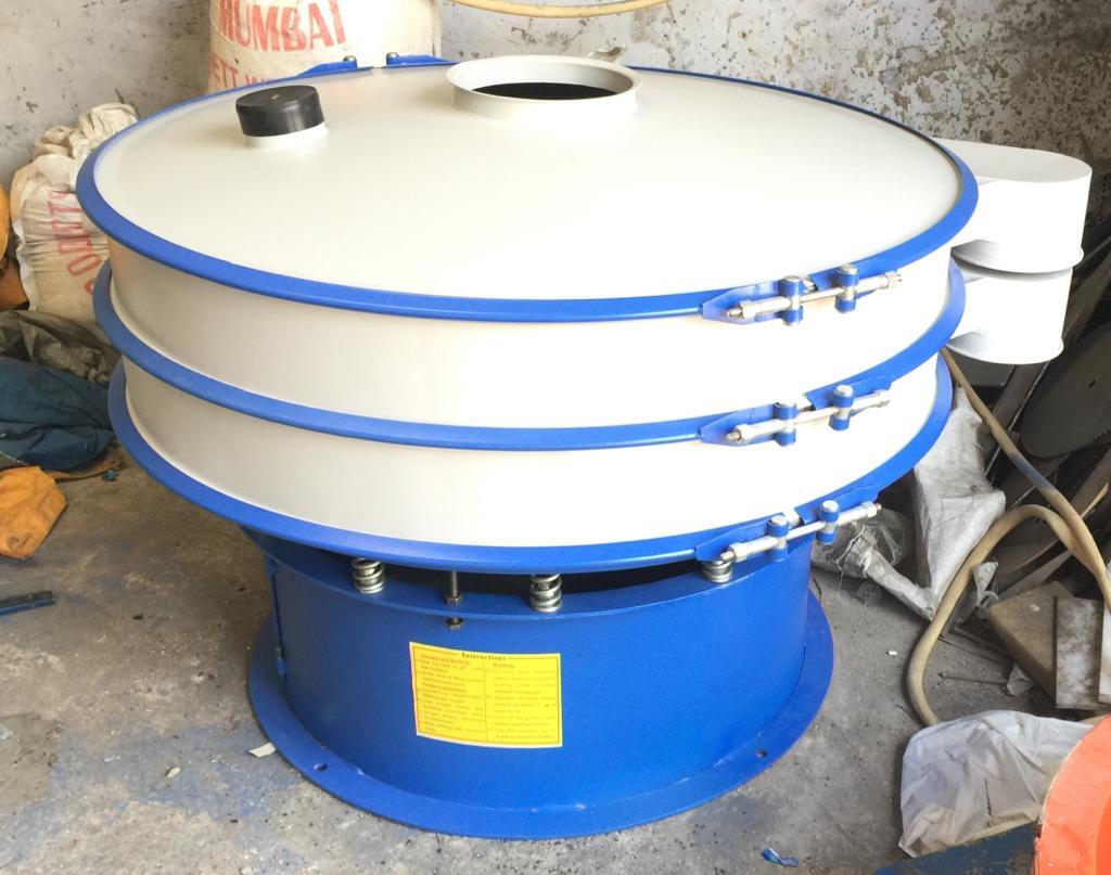 Vibro Sifter - Stainless Steel 316 Screen Dia. 752 Mm & 914 Mm Capacity 30-400 Kgs/hour Electric Motor 0.5-1 Hp 220-440v | Silver Finish Gyratory Motor Design
