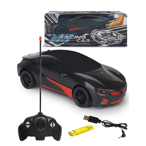 Racing Car With Remote Control - Plastic Material, Multicolor Design | Suitable For Ages 3-15, Engaging Racing Experience