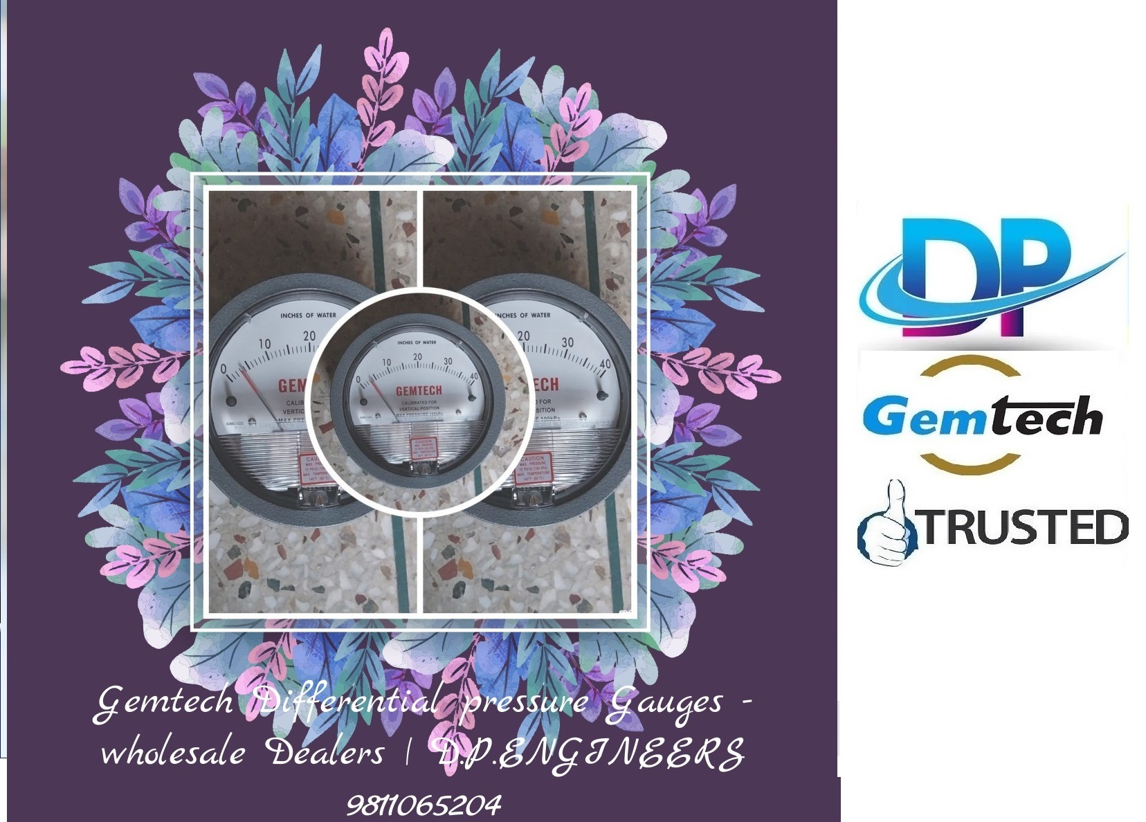 Gemtech Differential Pressure Gauge By Mukhed Maharashtra India