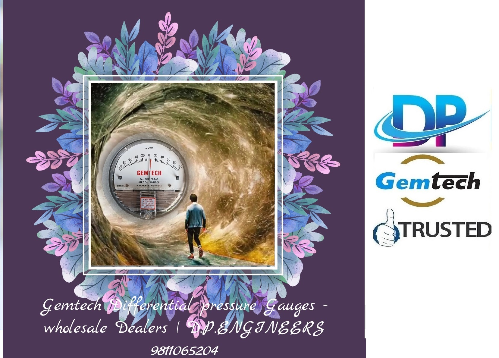 Gemtech Differential Pressure Gauge By Mukhed Maharashtra India