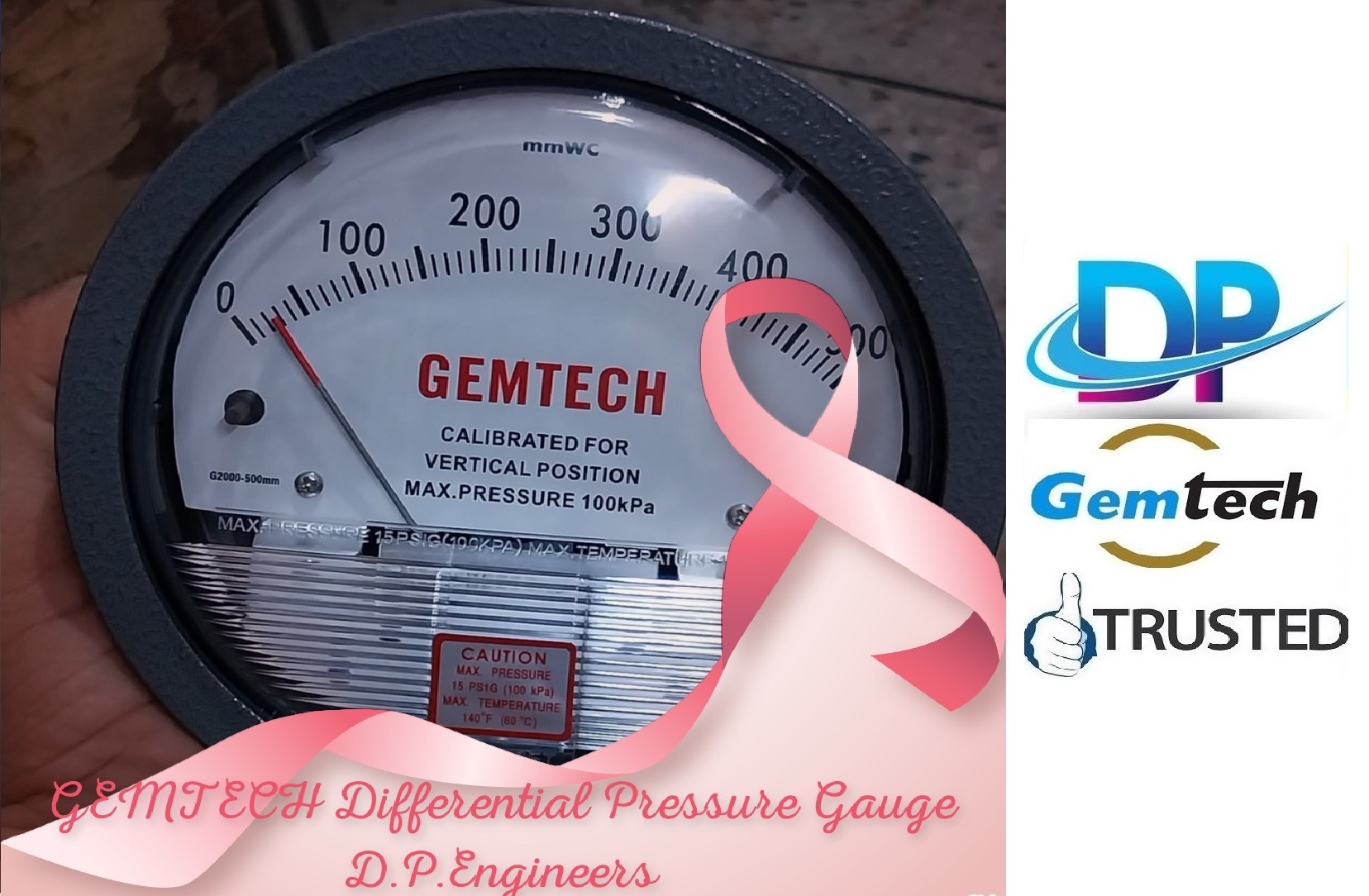 Gemtech Differential Pressure Gauge By Mukhed Maharashtra India
