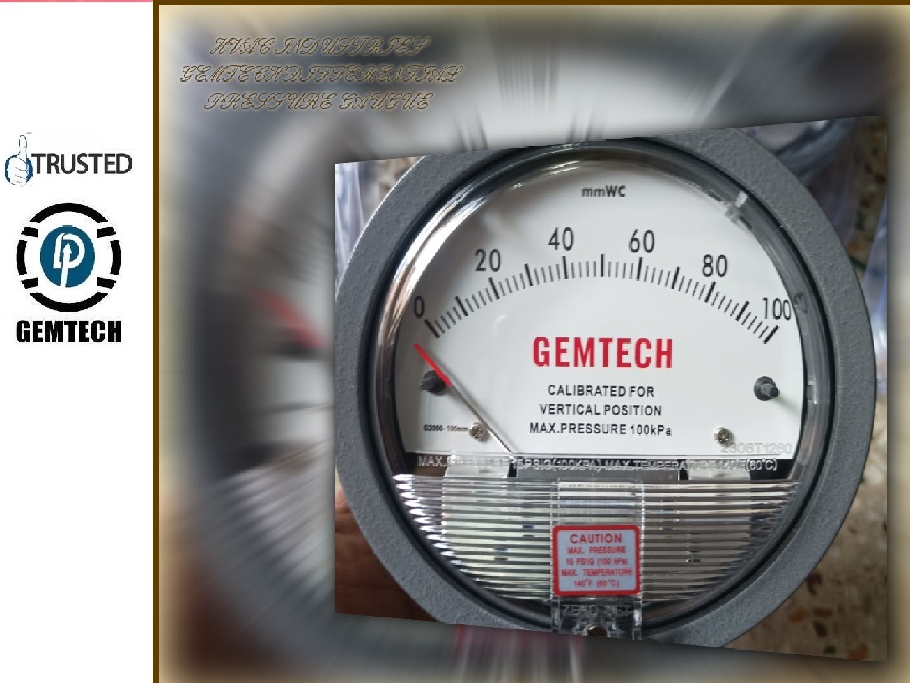 Gemtech Differential Pressure Gauge By Narsi Nanded Maharashtra