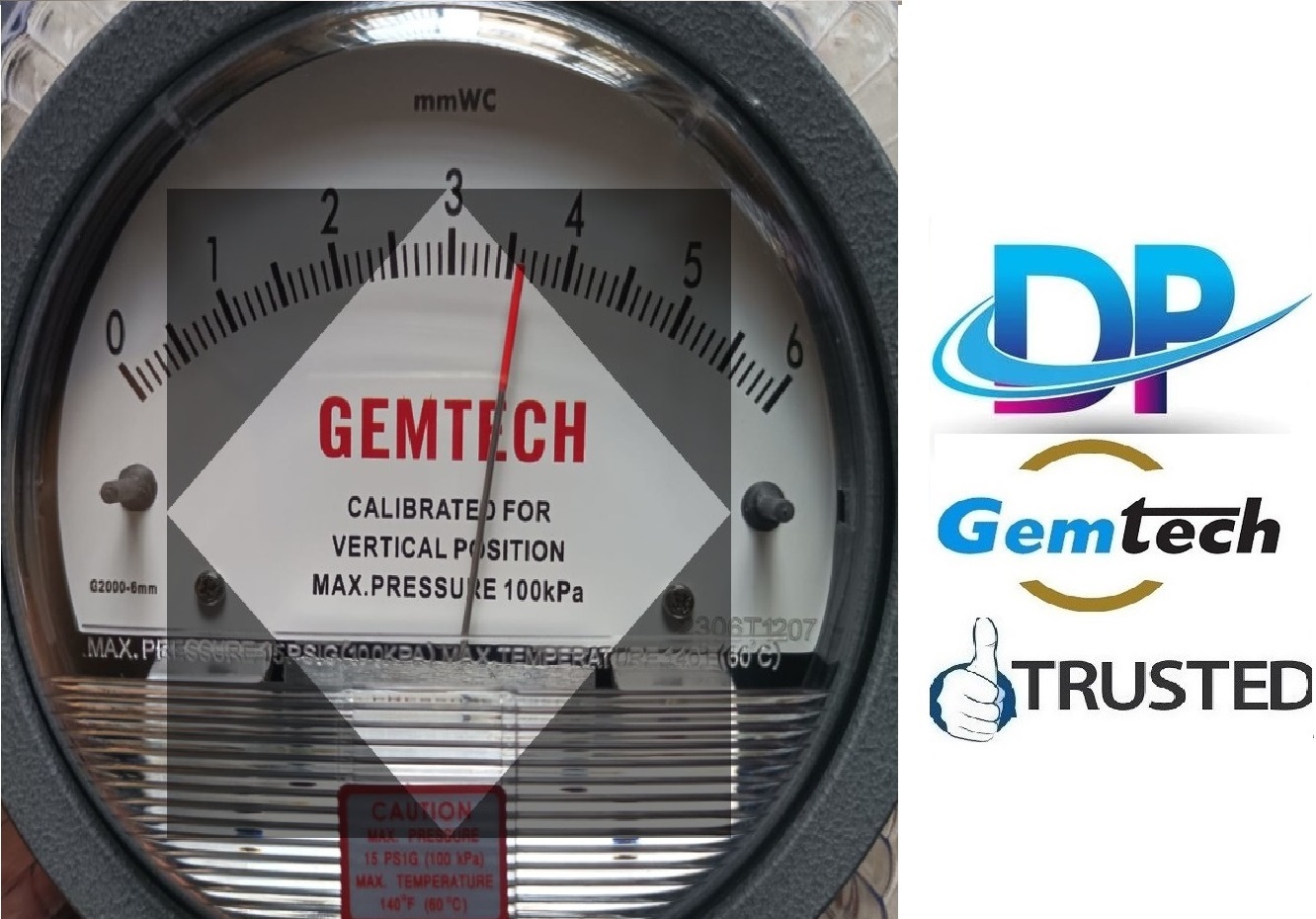 Gemtech Differential Pressure Gauge By Narsi Nanded Maharashtra
