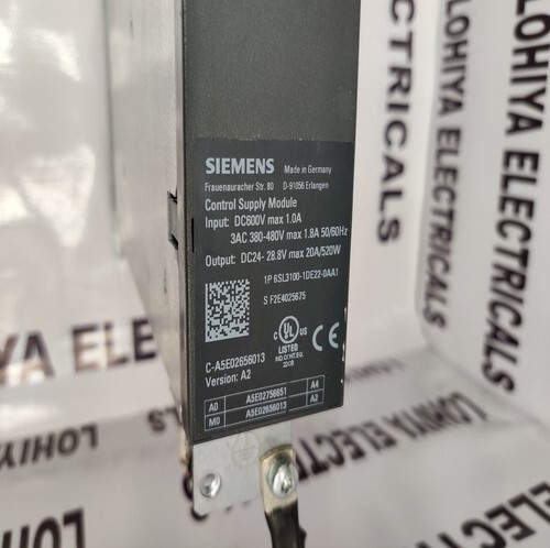 Siemens 6sl3100-1de22-0aa1 Control Module - Control Supply Module | Optimized For Industrial Applications, High Reliability