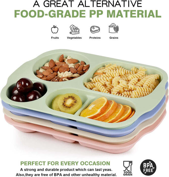 Divided Plates, 5 Compartments