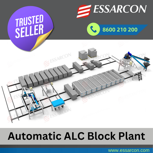 ALC/AAC Modular Production System - 8.6 to 80 Cubic Meters Per Day | Hybrid ALC/AAC Block Capabilities, Automatic Operation, Customizable Design, 1 Year Warranty