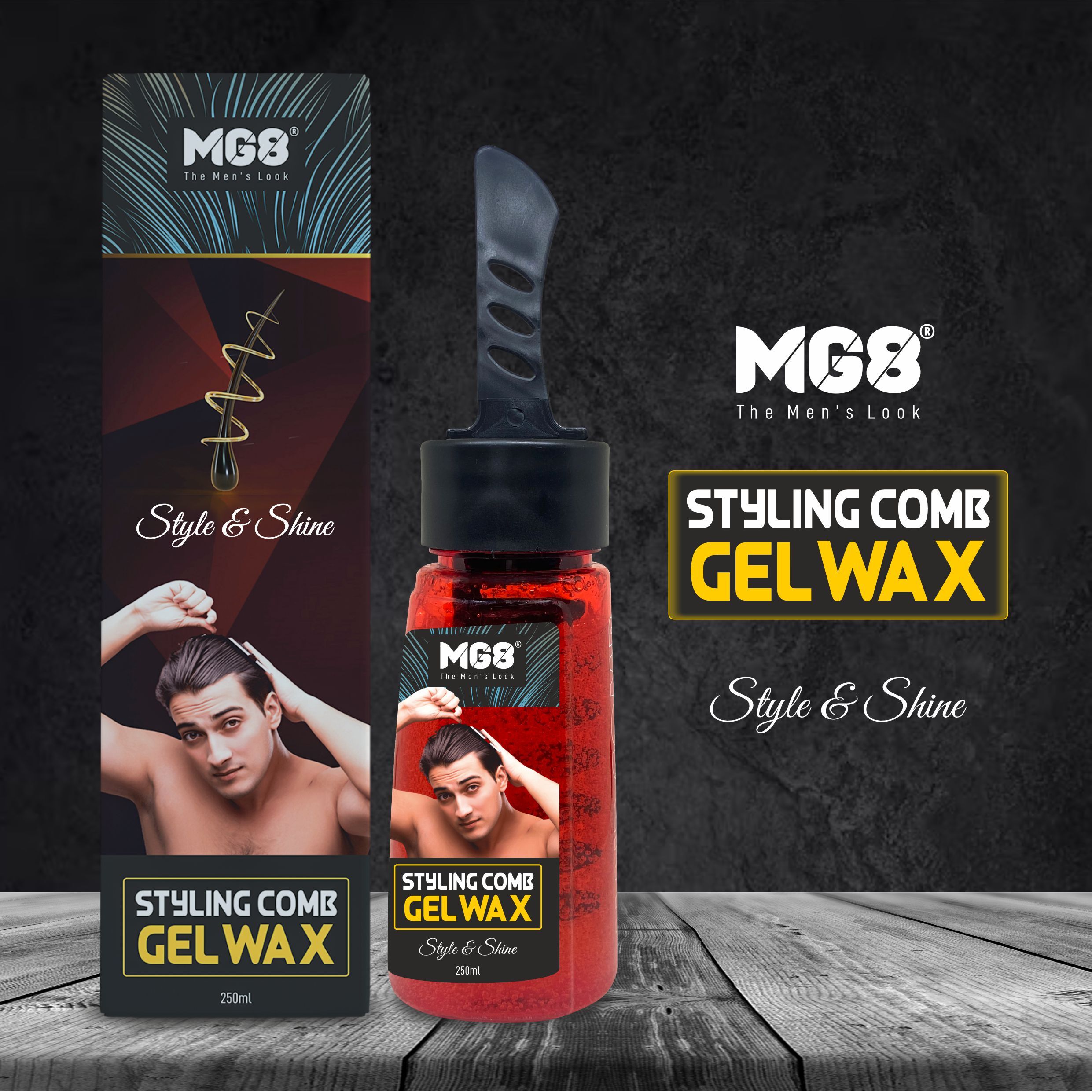 Styling Comb Gel Wax 250ml - Color: Multicolor