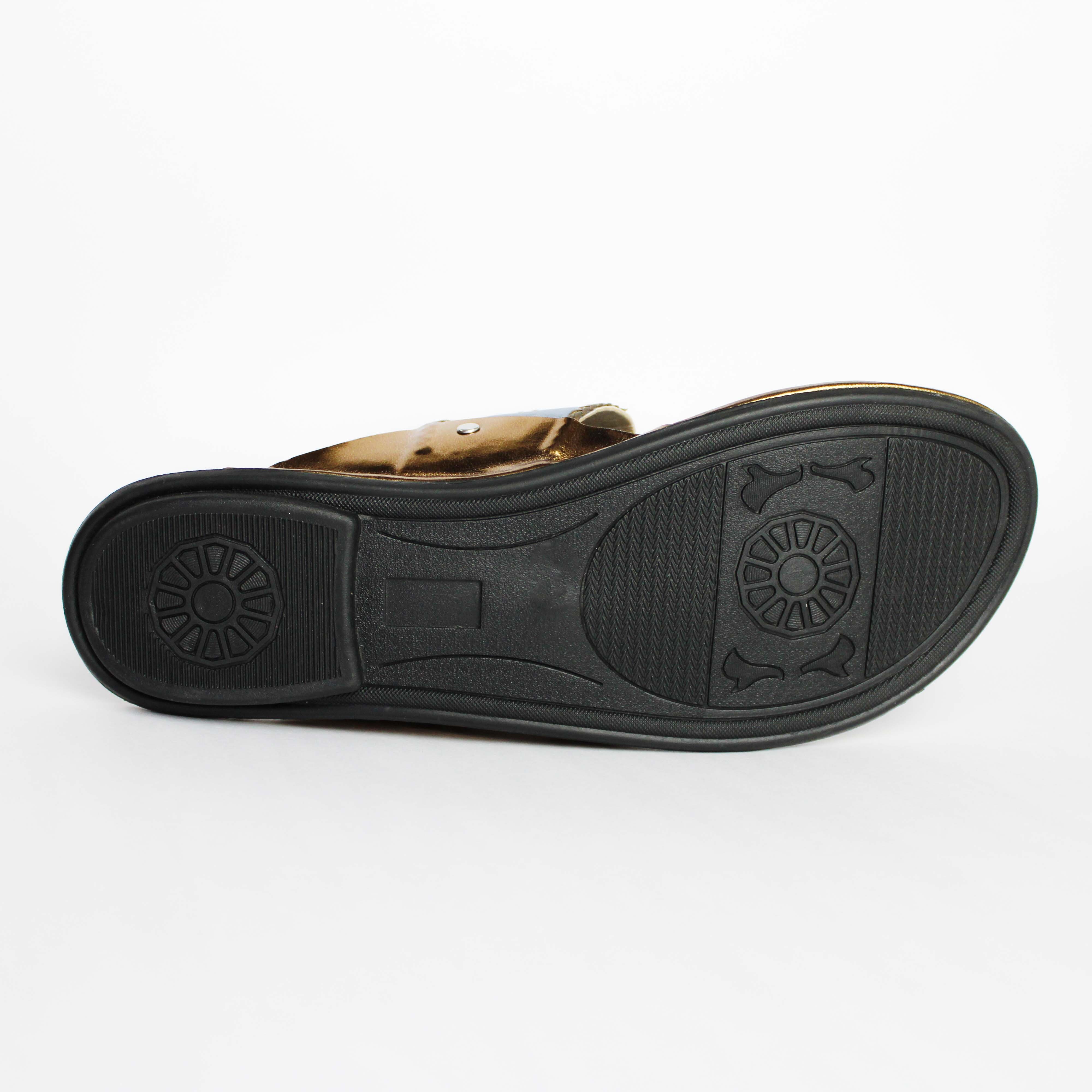 Kolhapuri Flat Chappal Sandals - High-quality Material, Size 37-42 | Stylish Embroidered Toe Ring Design, Slip-on Comfort For Women And Girls