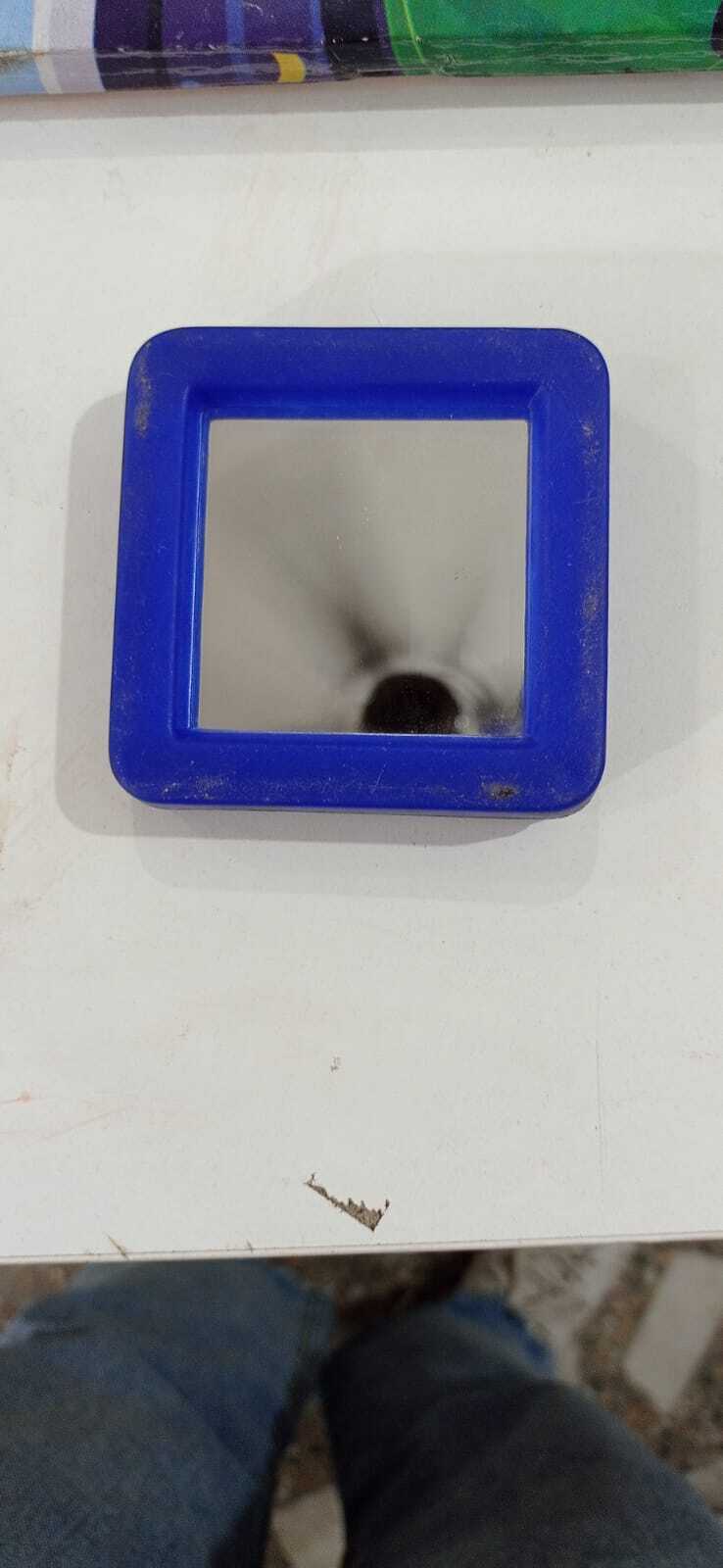 Plastic Paper Weight - 75x75x15 Mm, Blue Plastic Square Design | Ideal For Vicks Promotional Desk And Table Use