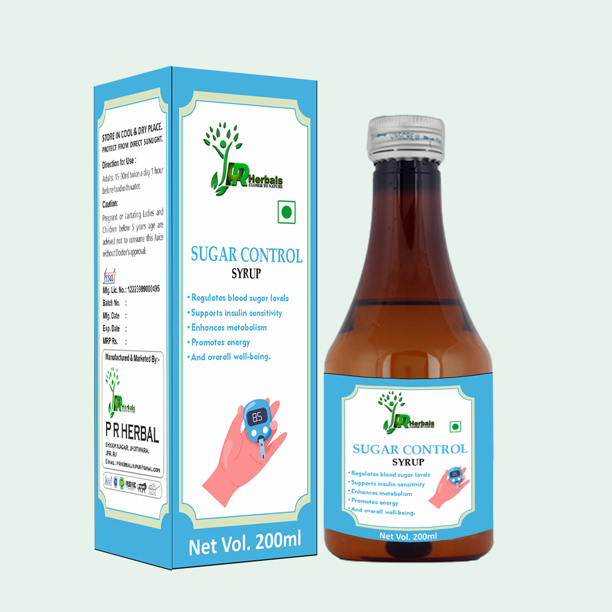 Sugar Control Syrup - Natural Formulation | Blood Sugar Regulation, Healthy Sweetener Alternative, Enhances Energy Levels, Supports Metabolism