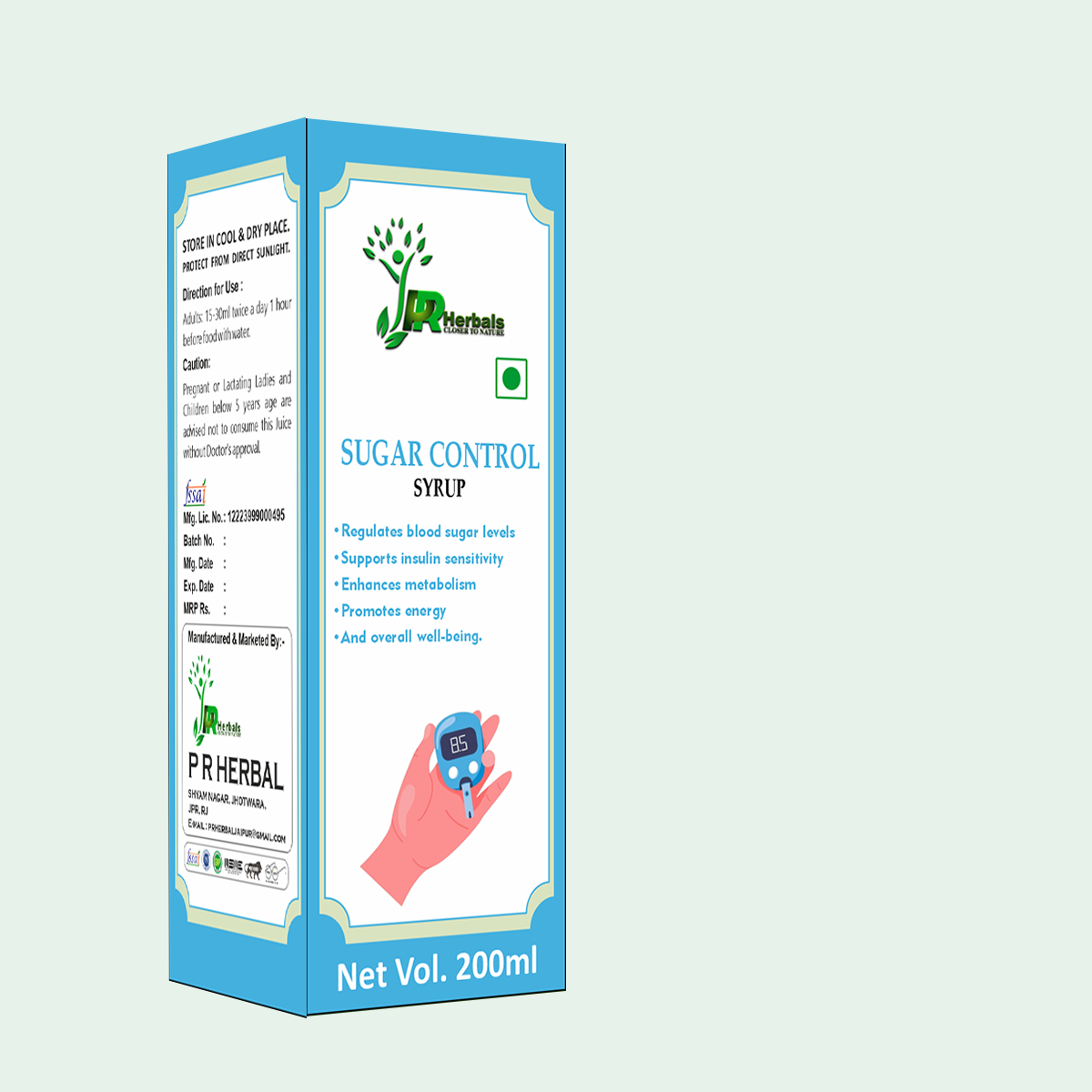 Sugar Control Syrup - Natural Formulation | Blood Sugar Regulation, Healthy Sweetener Alternative, Enhances Energy Levels, Supports Metabolism