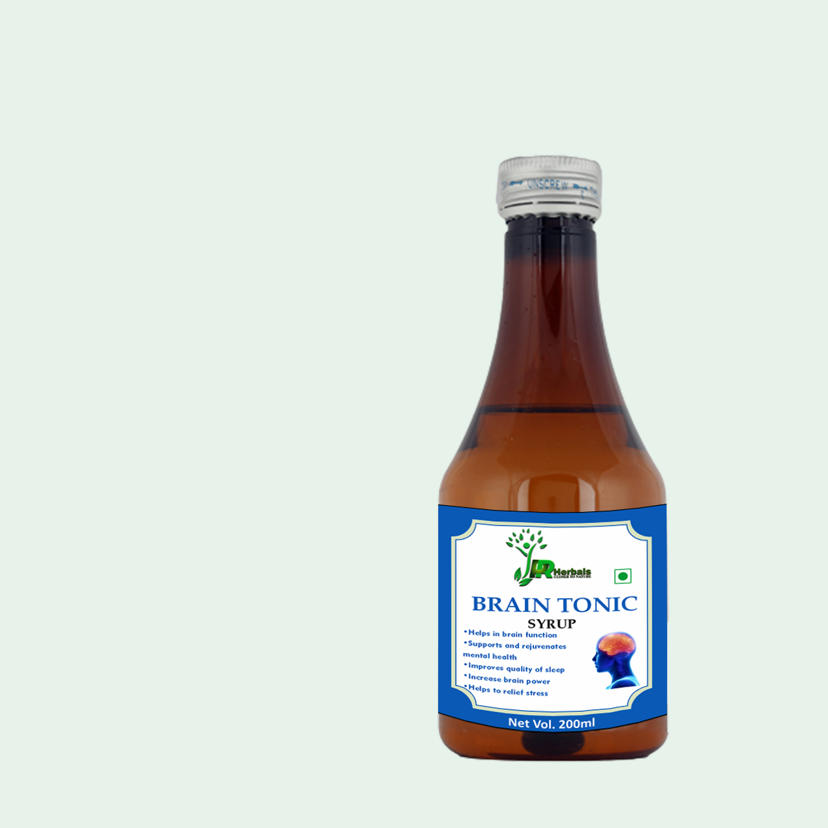 Brain Tonic Syrup - Herbal Blend For Enhanced Cognitive Function | Supports Memory, Focus, Stress Reduction, And Overall Brain Health