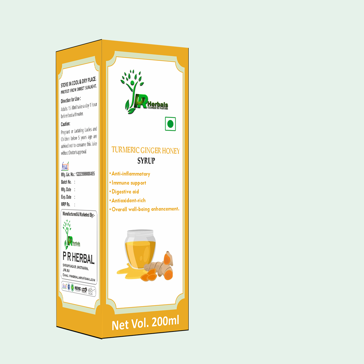 Turmeric Ginger Honey Syrup