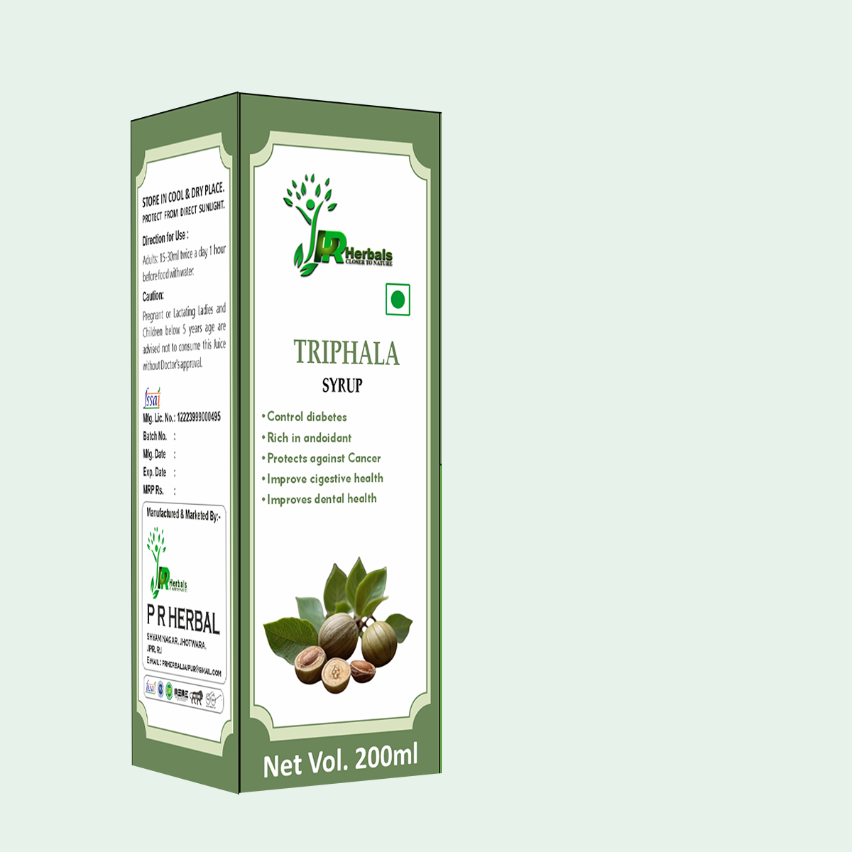 Triphala Syrup - Herbal Tonics For Adults | Supports Digestive Health, Detoxification, Immune Function, And Weight Management