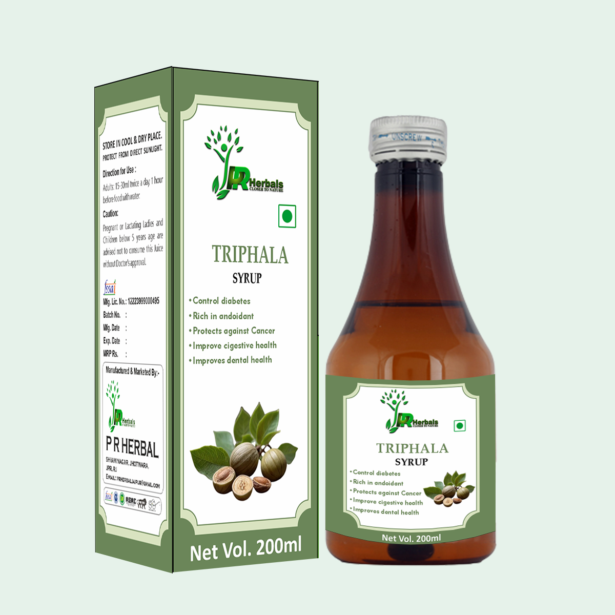 Triphala Syrup - Herbal Tonics For Adults | Supports Digestive Health, Detoxification, Immune Function, And Weight Management