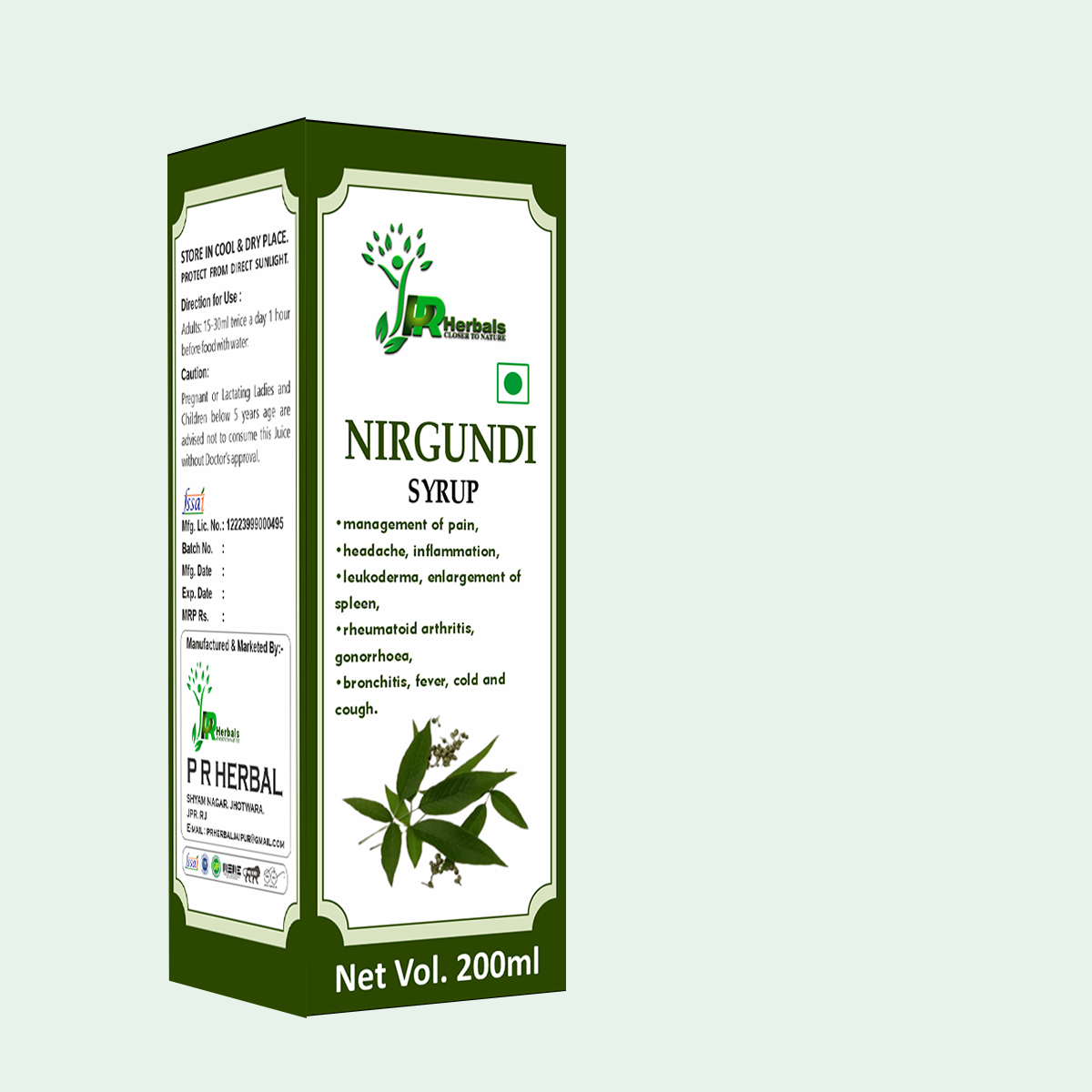 Nirgundi Syrup - Product Type: Herbal Medicine