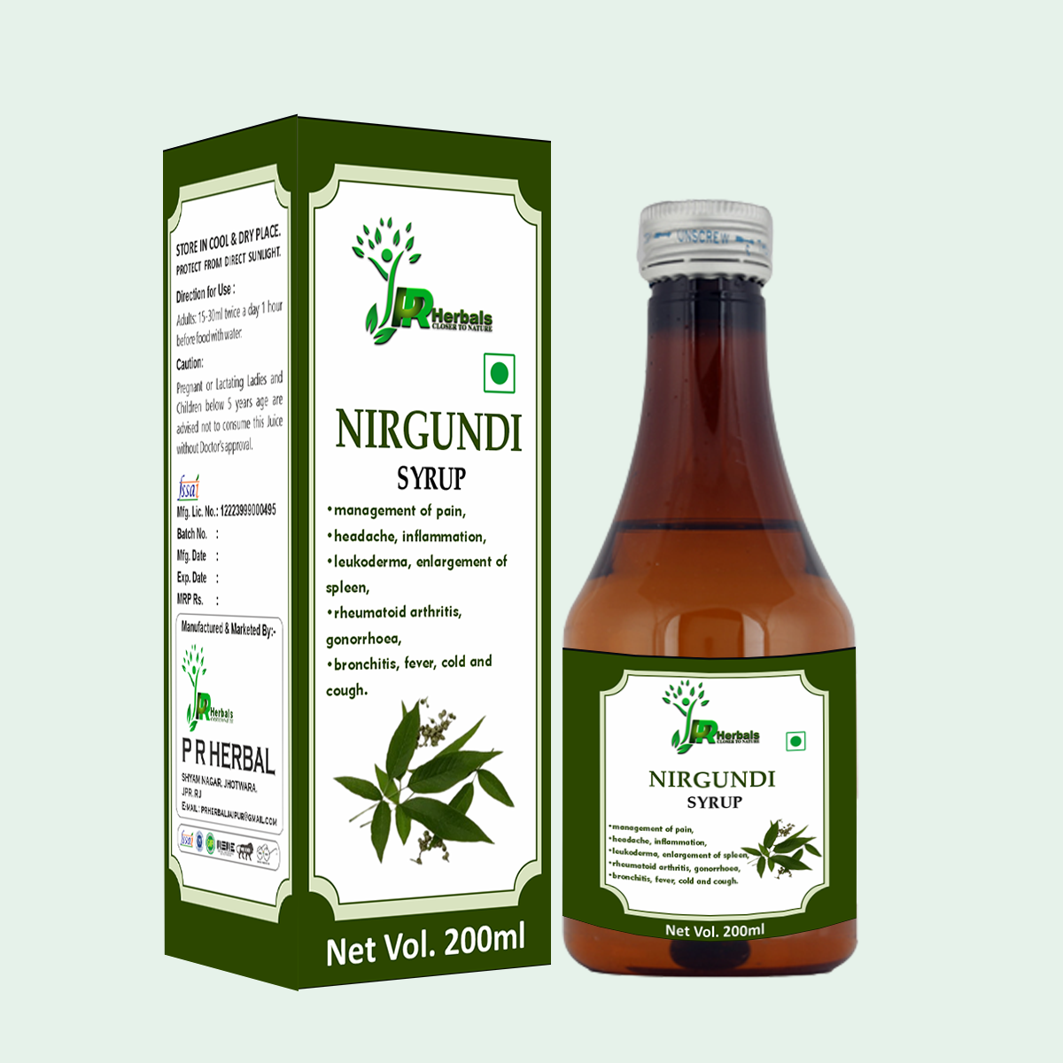 Nirgundi Syrup - Product Type: Herbal Medicine