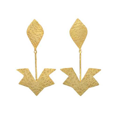 Gold Plated Dangle Earring Set - Copper Alloy, Various Sizes , Durable Material, Elegant Design, Post Closure, Giftable for Parties and Special Occasions