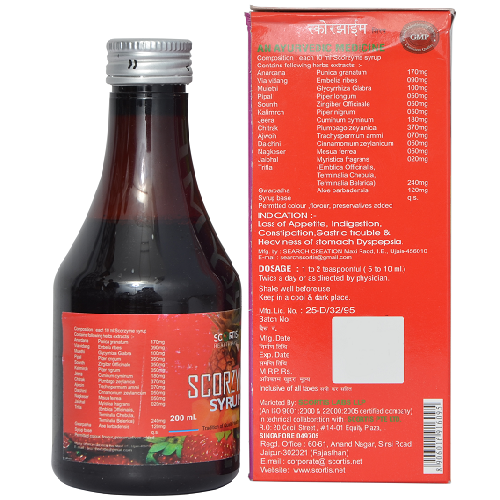 200ml Scorzyme Digestive Enzyme Syrup Age Group: For Adults