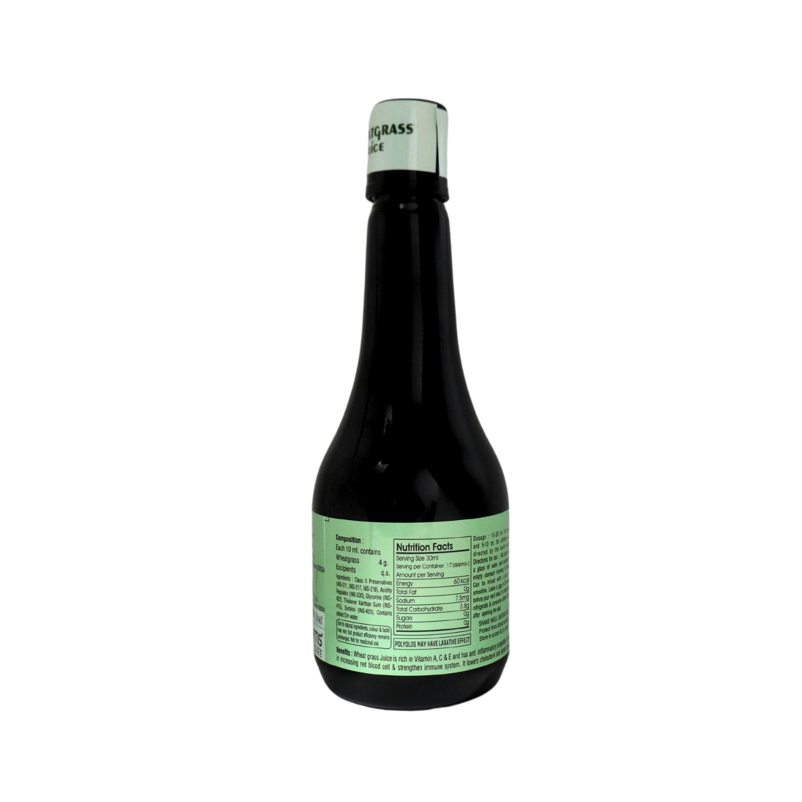Wheat Grass Juice - 500ml Syrup Form | Potent Antiseptic Tonic Herbal Medicine, Suitable For All Ages