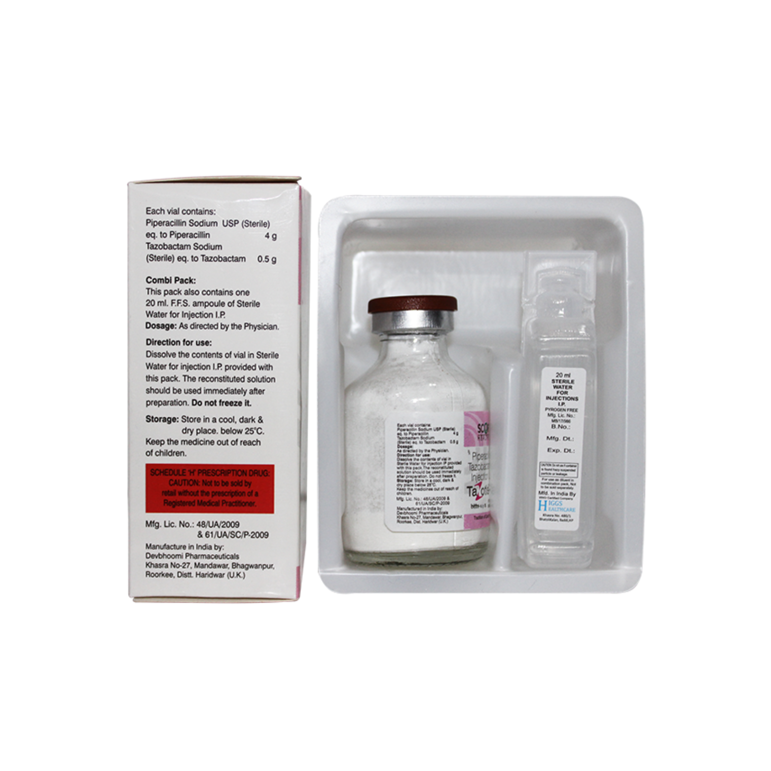 Liquid 4.5g Piperacillin And Tazobactam For Injection Ip