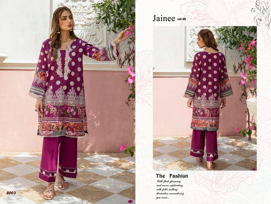 Jaine Agha Noor Vol-8 -Dress Material