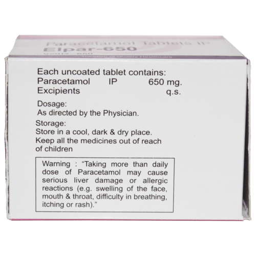 Paracetamol Tablets Ip - Solid Form Anti-viral Medication For Health Weakness | Ingredients Include Calcium Stearate, Docusate Sodium, Hydroxypropyl Methylcellulose, Red #40