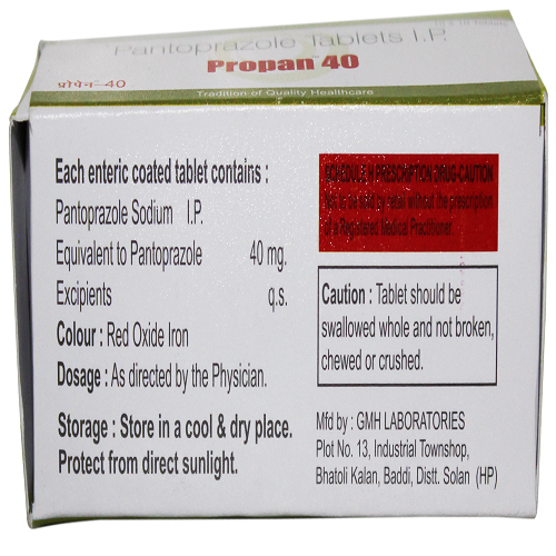 Pantoprazole Tablets Ip Ingredients: Calcium Stearate