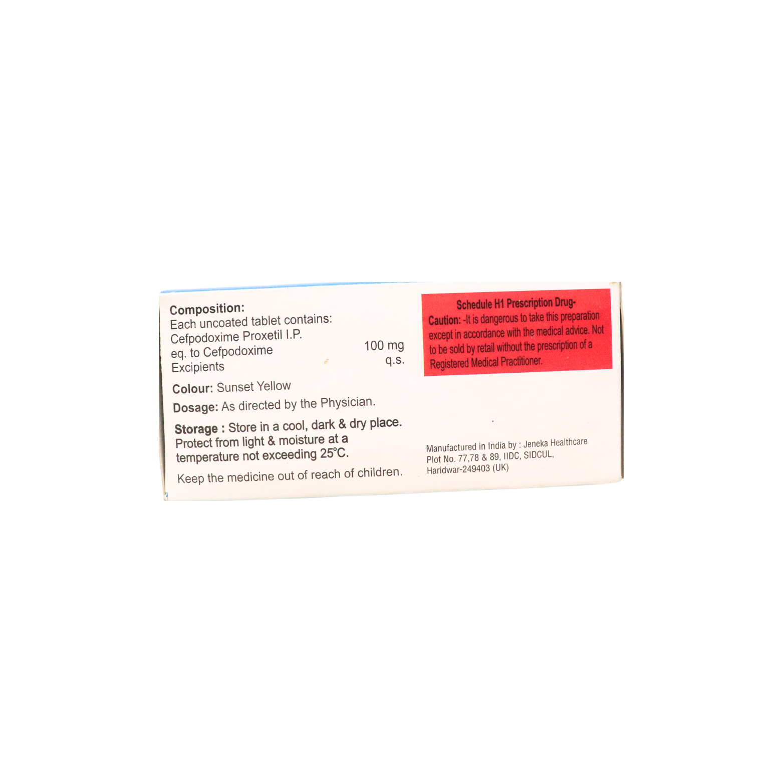 Cefpodoxime Proxetil Tablets Ip Organic Medicine