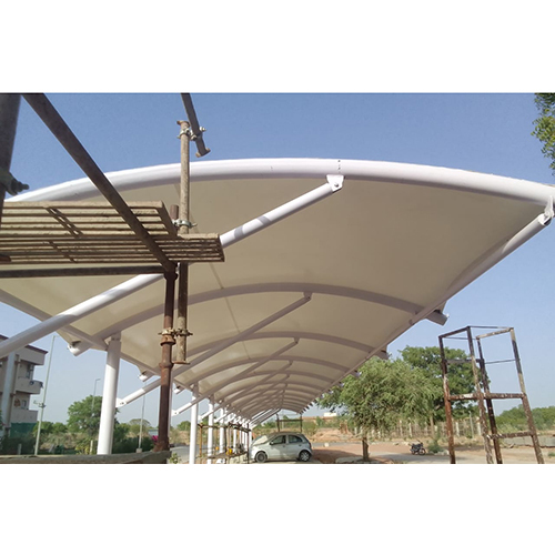 White Paint Coated Dome Tensile Car Shed