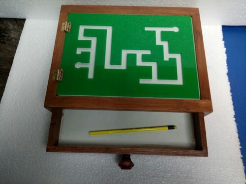 Pencil Maze Test Board - Wood and Plastic, 25cm x 20cm x 5cm, Analog Display | Portable, Cognitive Skill Development, Suitable for Ages 4+