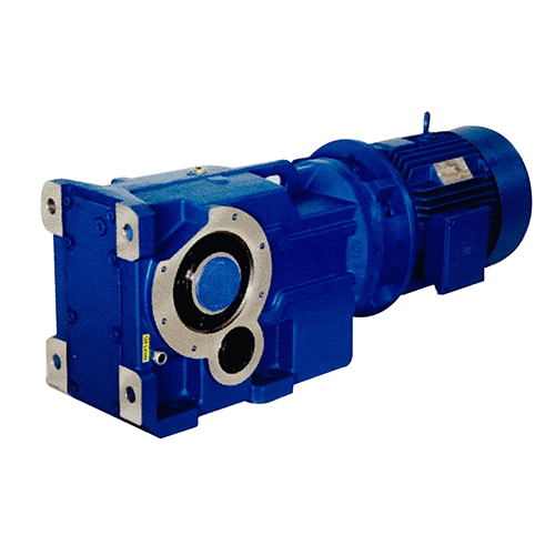 Right Angle Helical Bevel Greared Motor - Color: Blue