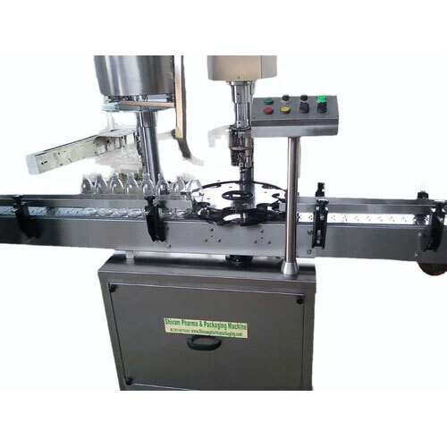 Silver Automatic Aluminium Bottle Cap Sealing Machine