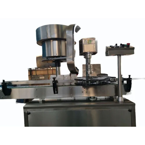 Silver Automatic Single Head Cap Pressing Machine