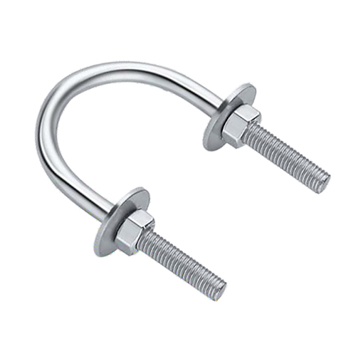 1 1-2 Inch U Clamp With Washer And Nut - Color: Silver