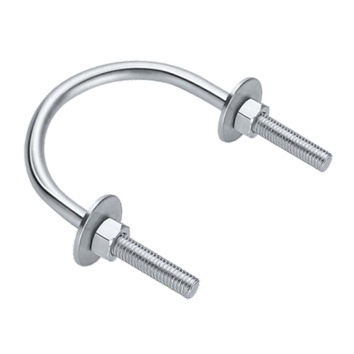 2 Inch U Clamp With Washer And Nut - Color: Silver