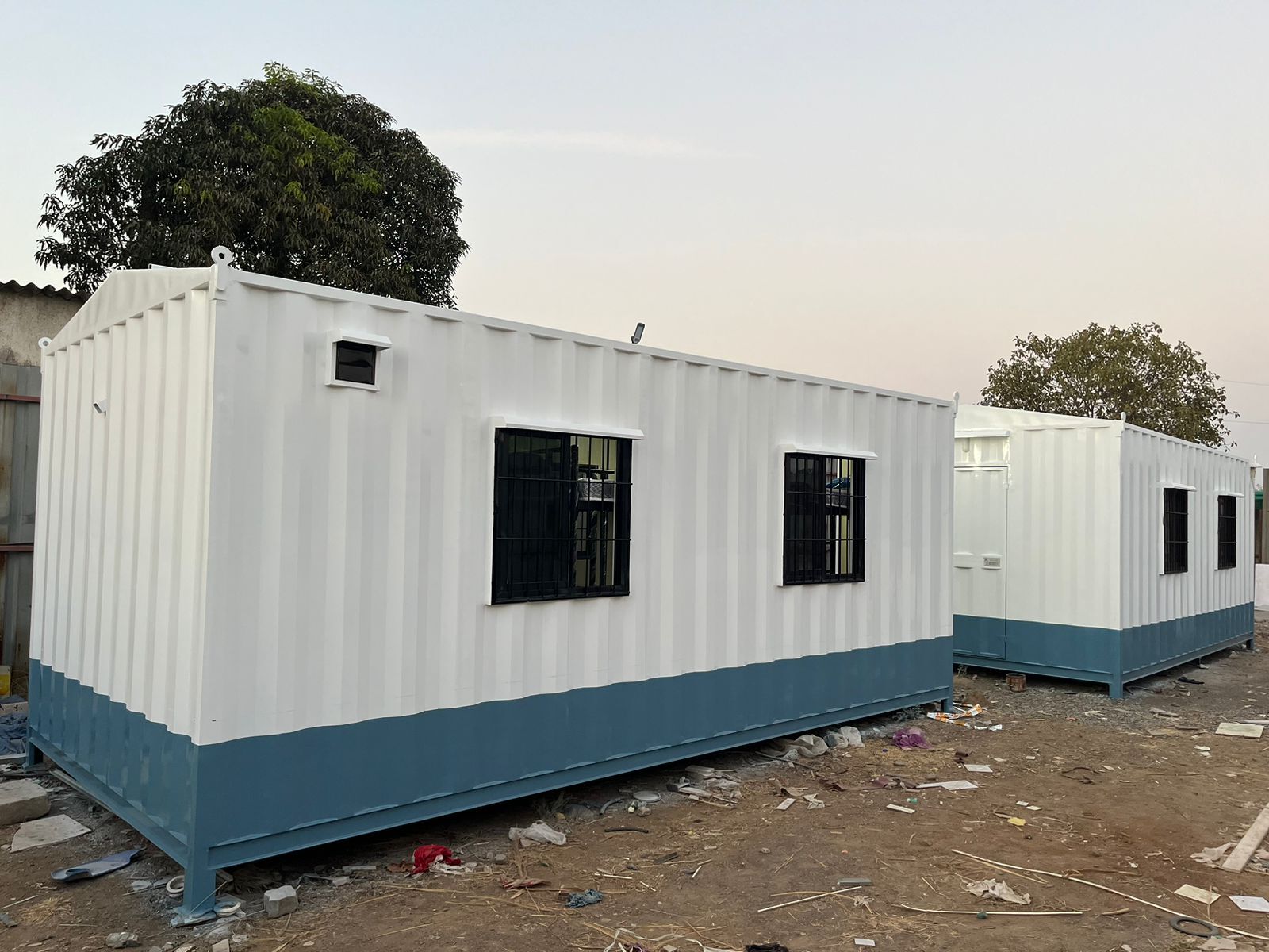 White 40x10 Portable Bunk Labour Colony
