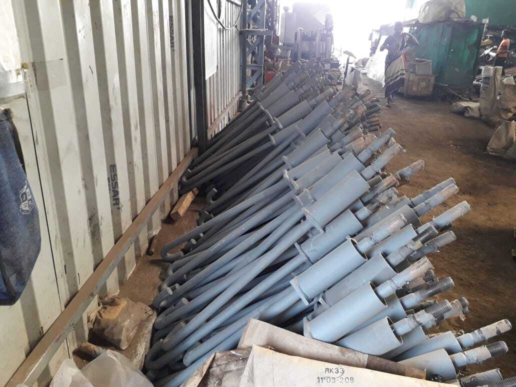 Foundation Bolts With Pipe Sleeve And Anchoring Plate - Color: As Per Order