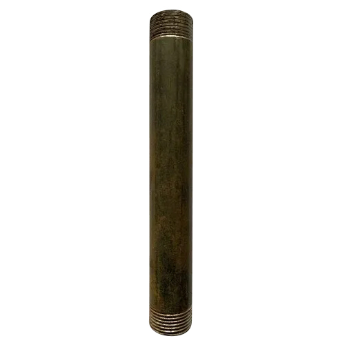 Mild Steel B Class Pipe Nipple - Medium Thickness, Male Threads, Polished Finish | Durable For Plumbing, Hvac Applications