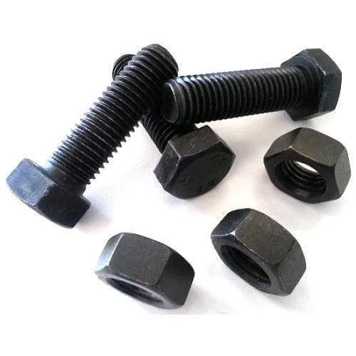 Ms High Tension Nut And Bolt - Mild Steel, Diameter 25 Mm, Black Finish, Grade 8.8/10.9, Hex Head Type, Industrial Usage, Versatile Application