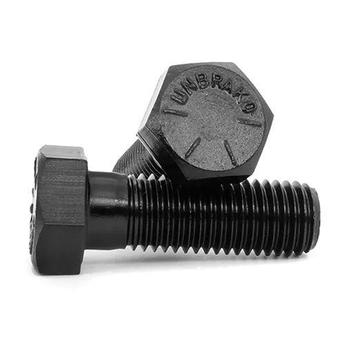 Unbrako Hex Bolt - High Tensile Steel M8 X 30 Mm, Black Oxide Finish, Polished, Industrial Use