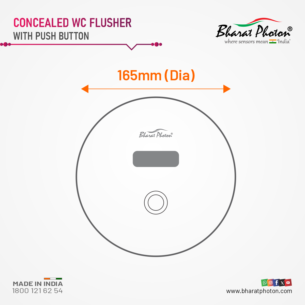 Wc Flusher With Push Button Bp-w992 Bharat Photon